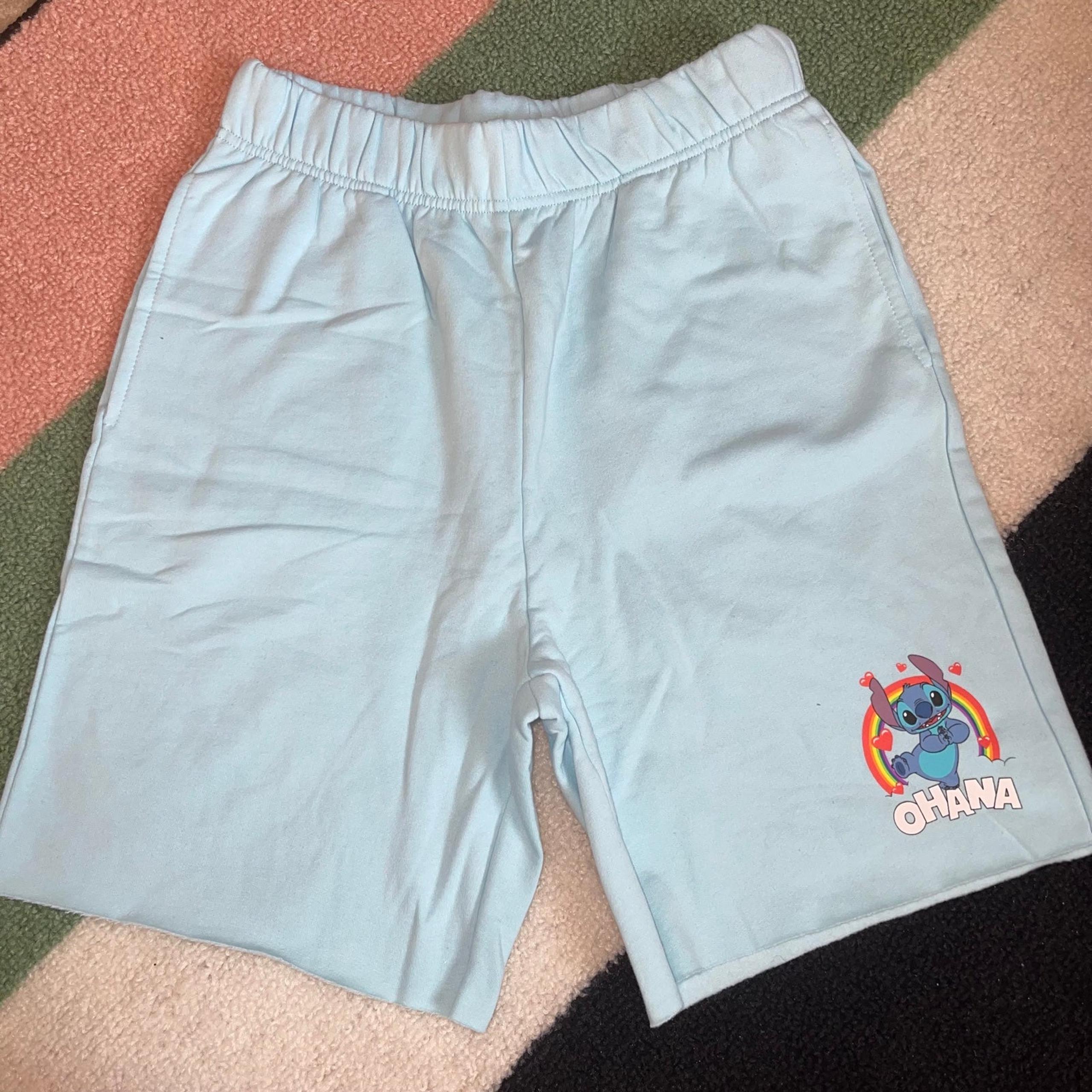 Small Women’s Disney STITCH Ohana Fleece Bermuda Shorts