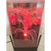 Vtg Fiber Optic Rotating Flower Clock Lamp With Motion 14.5''H lighted tv table