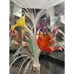 Vtg Fiber Optic Rotating Flower Clock Lamp With Motion 14.5''H lighted tv table
