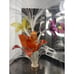 Vtg Fiber Optic Rotating Flower Clock Lamp With Motion 14.5''H lighted tv table