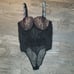 Victoria's Secret Very Sexy Bodysuit Teddy Rhinestone VS LOGO lace Medium *New