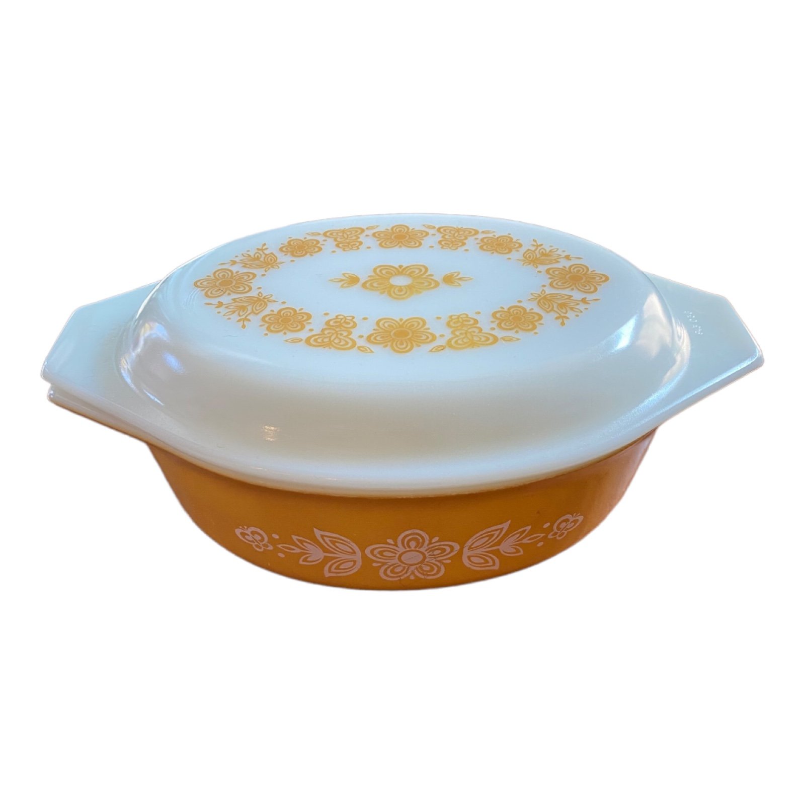 Vintage Pyrex Gold Butterfly #043 1 1/2 QT Ovenware