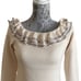Ralph Lauren Black Label Ribbed Ruffle Knit Blouse Size Large