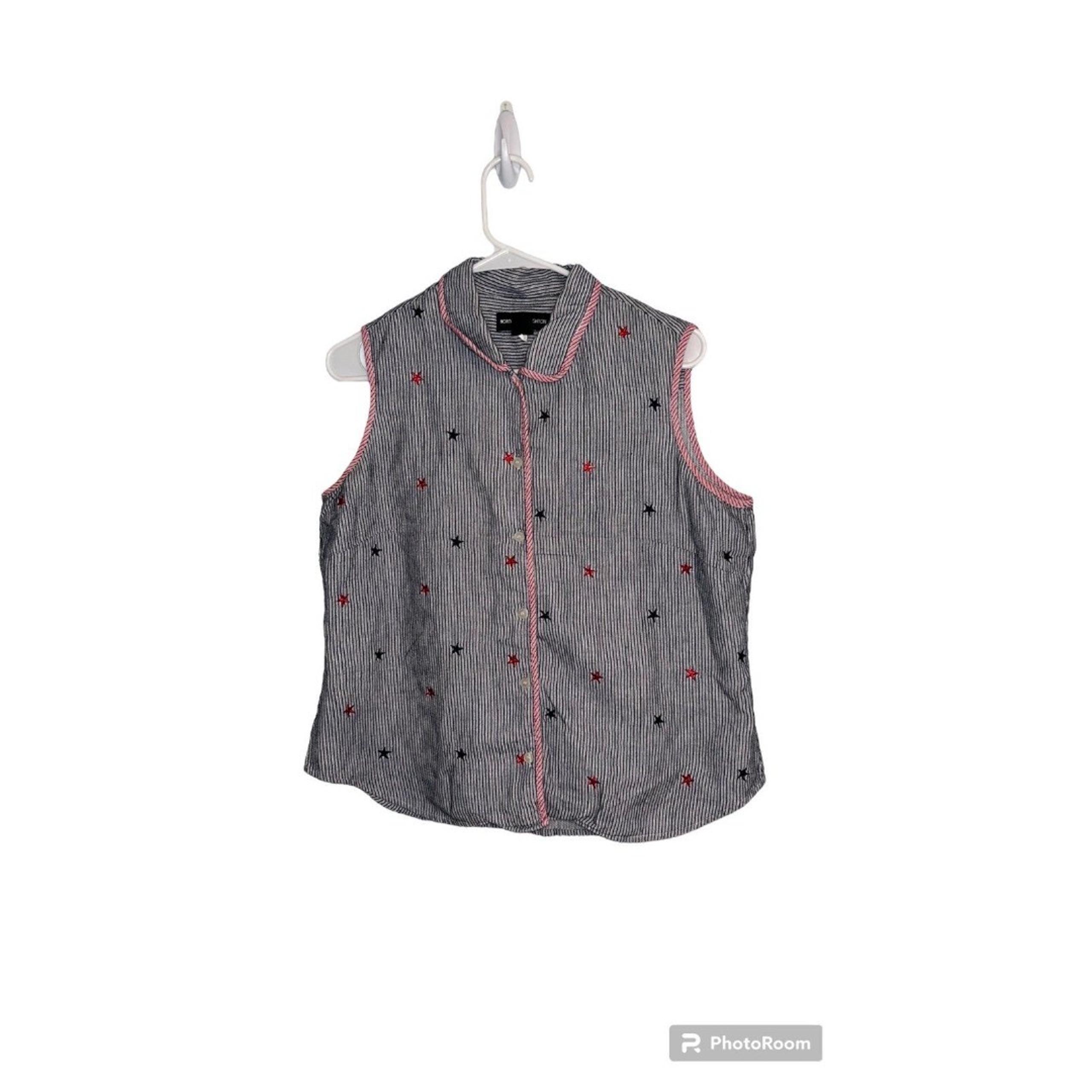 Women’s Norton McNaughton Linen Blend 4th of July button down vest size large