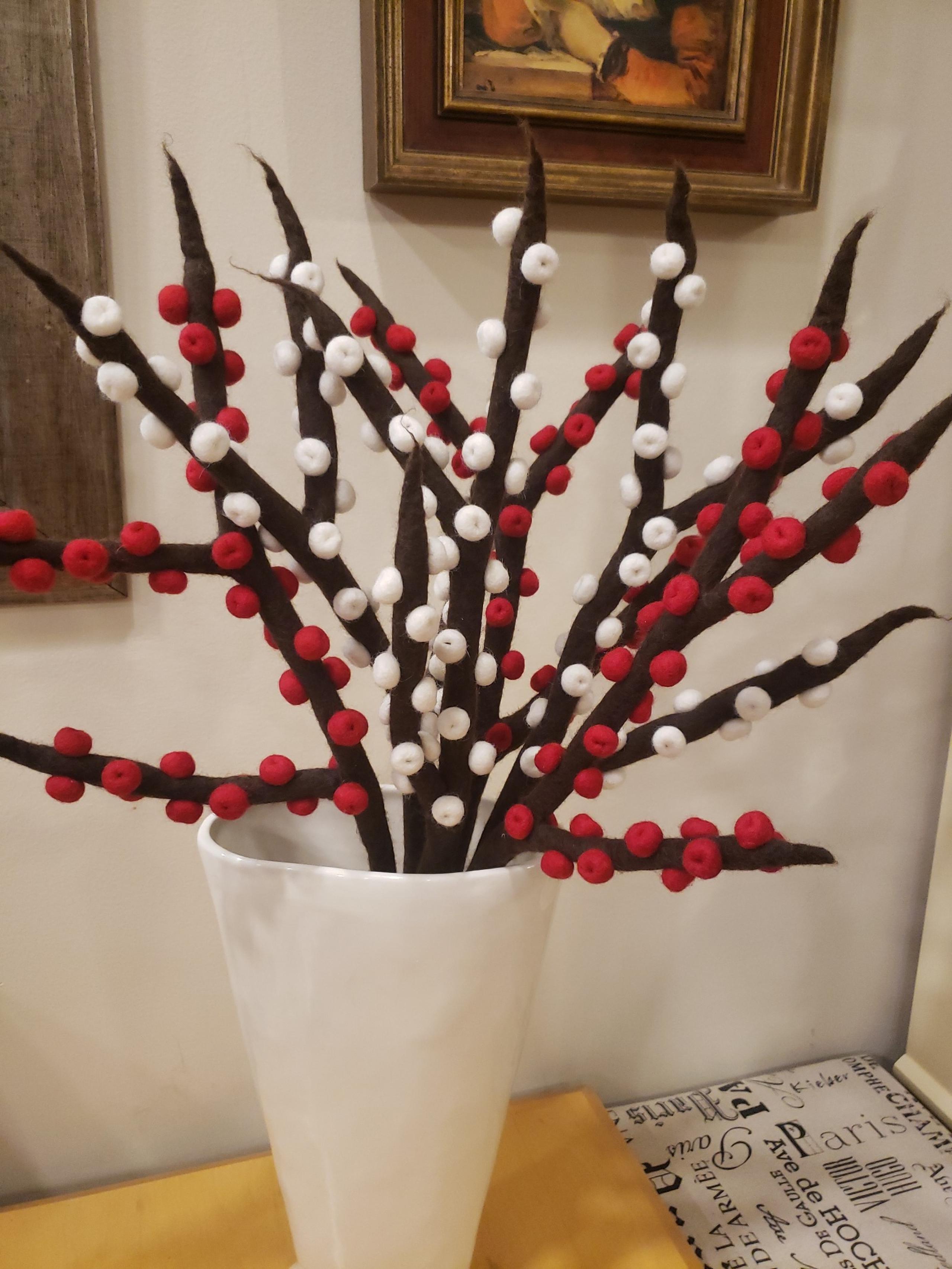 TRADER JOES FELTED ILEX BERRIES
