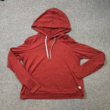 Vuori Halo Essential Hoodie in Burnt Red Lightweight Relaxed Size Medium