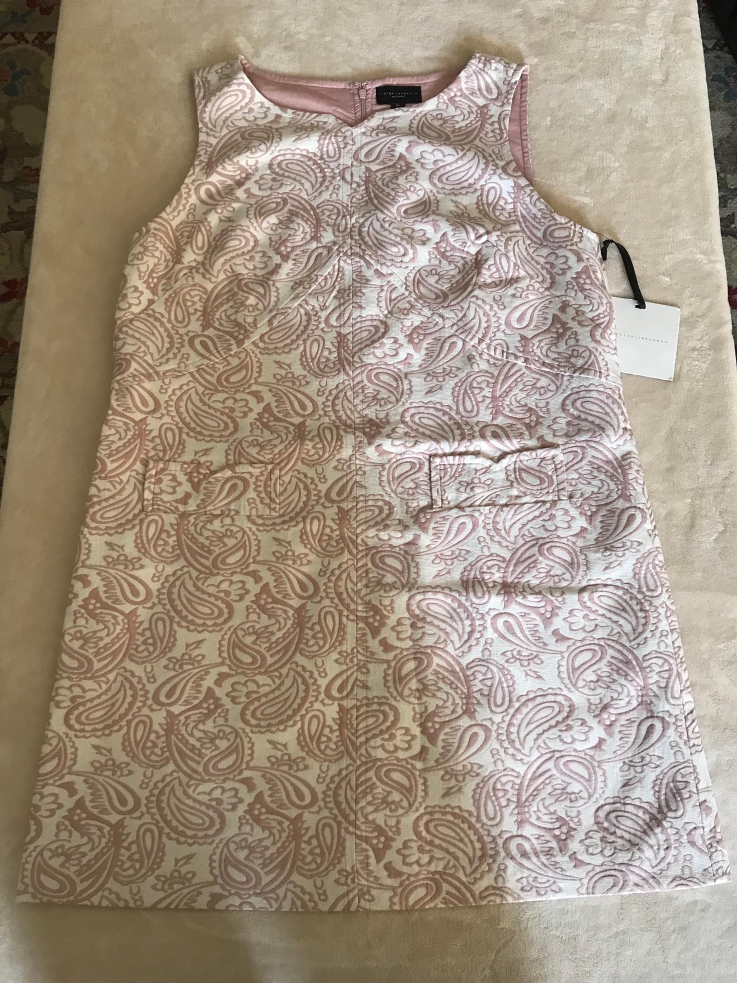 NWT Victoria Beckham Target Blush Pink Jacquard Mod Shift Dress Size 3X