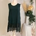 GUARDAROBA Silk Dress Dark Green Sheer Bottom Size M New A 0259