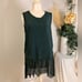 GUARDAROBA Silk Dress Dark Green Sheer Bottom Size M New A 0259