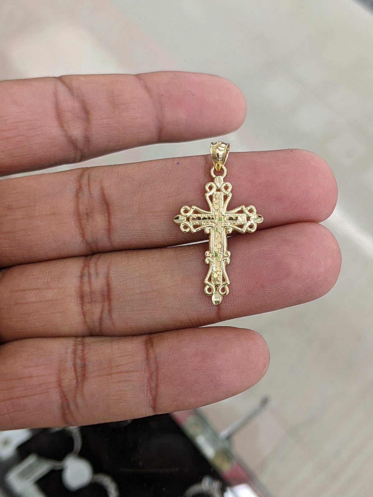 10kt Real Gold Cross Pendant