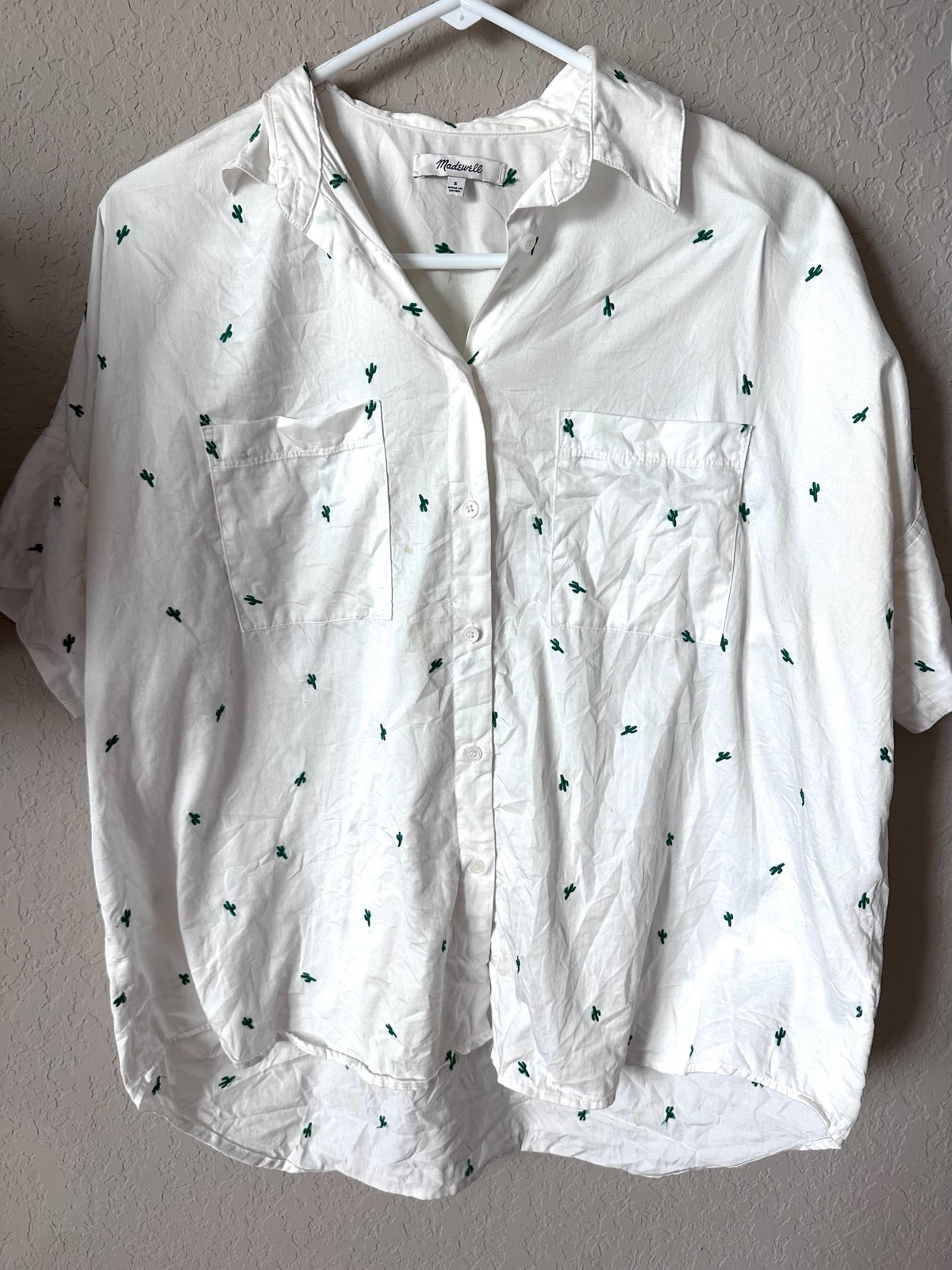 Madewell Embroidered Cactus Central Shirt