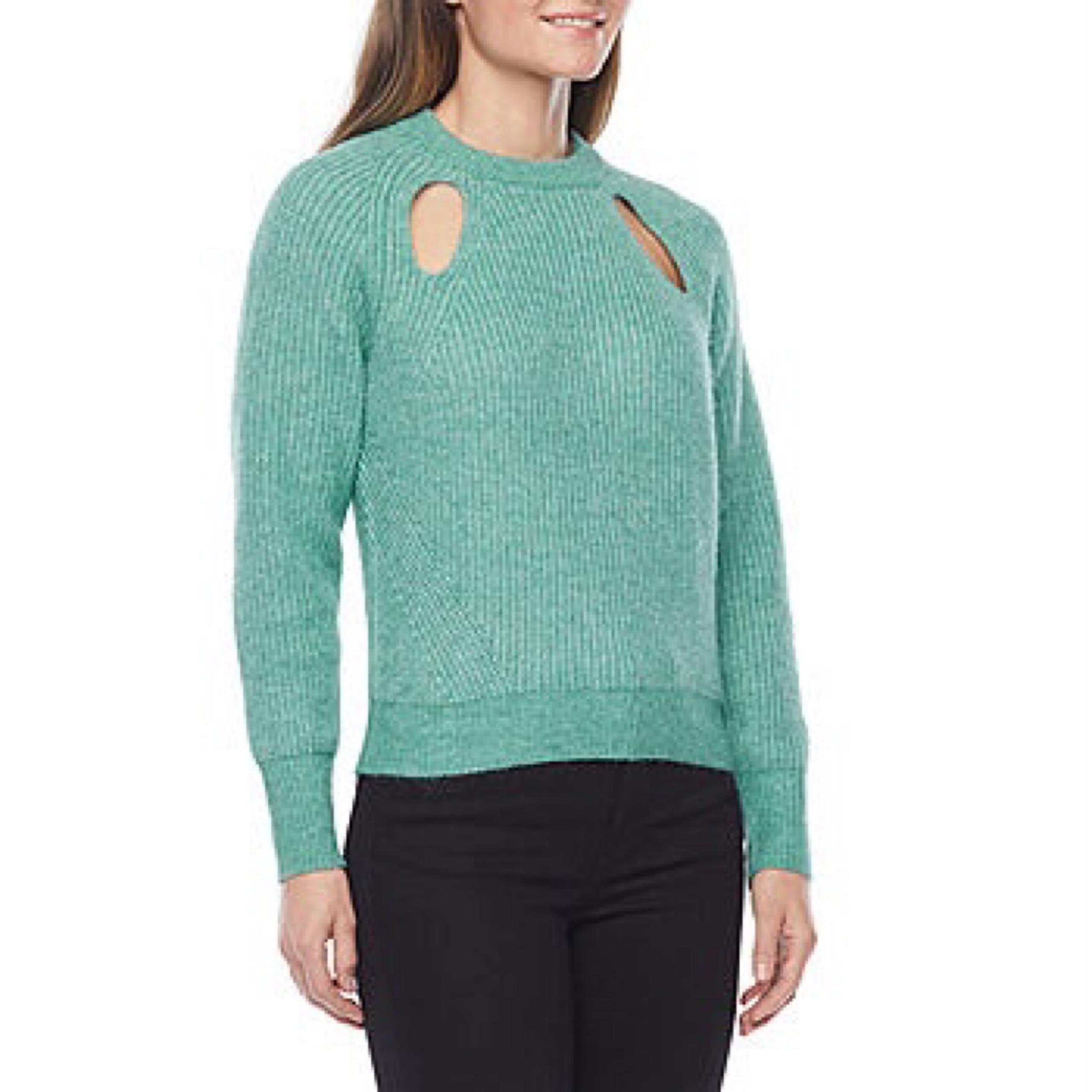 Worthington Womens Crew Neck Long Sleeve Pullover Sweater NWT Size Large