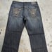Vintage Y2K Marc Echo Tiger Embroidered Denim Jeans Size 36 Baggy Skate Jnco