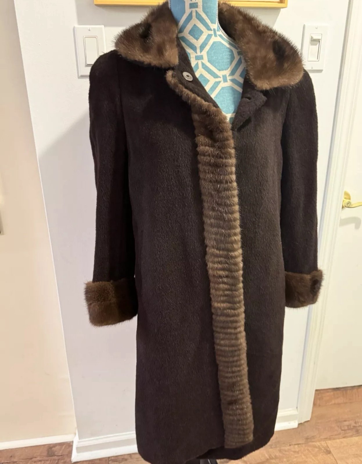 Alpaca Wool Long coat womens Size XL