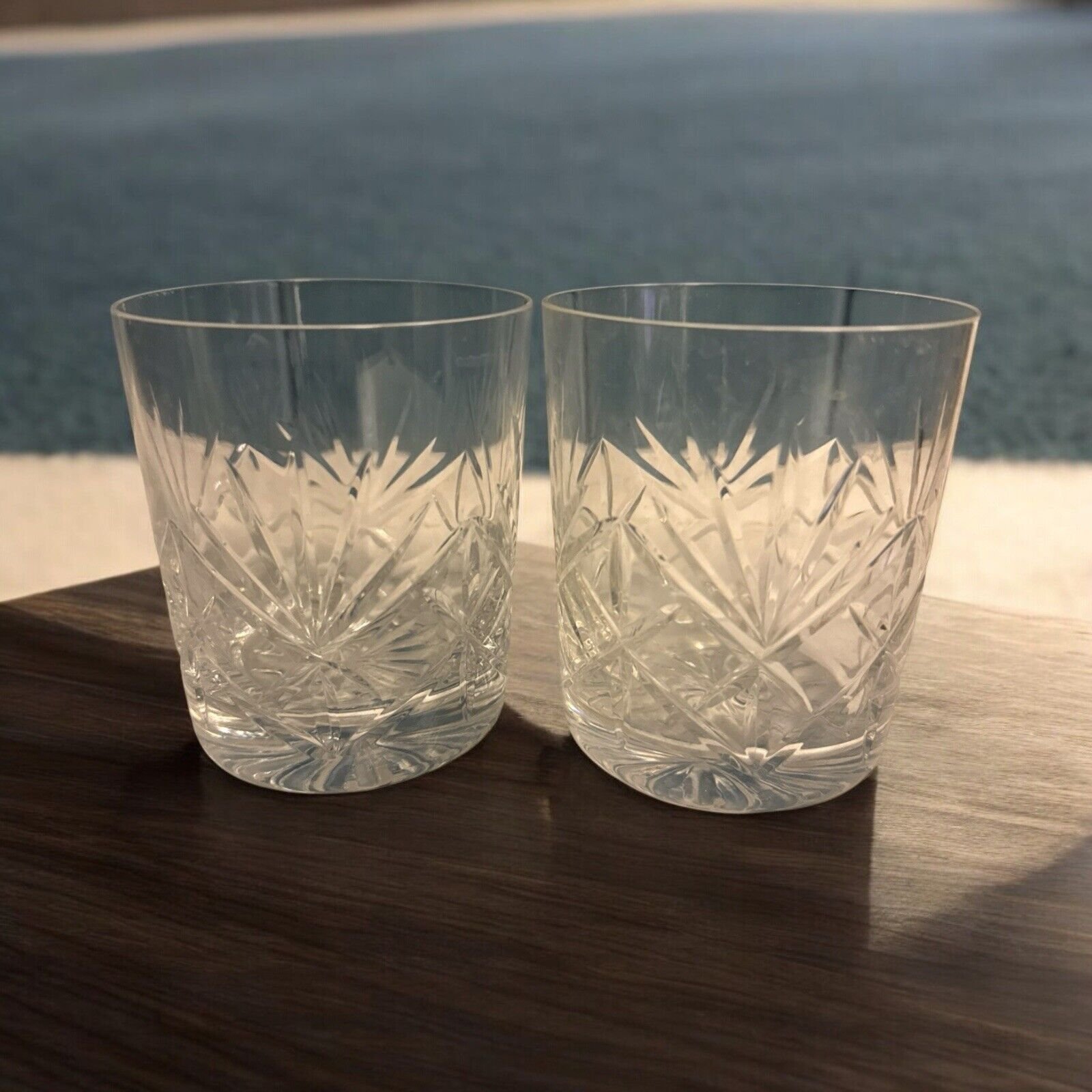 Thomas Webb Set Of 2 Old Fashioned or Whiskey Glasses, 3 1/4