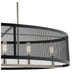 Kichler Edmund 5-Light Satin Black and Brushed Nickel Industrial Frosted Glass