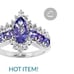 Blue Tanzanite Sterling Silver Ring 2.07TCW valentine engagement