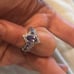 Blue Tanzanite Sterling Silver Ring 2.07TCW valentine engagement