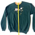Owl birdie sweater cozy collared sweatshirt comfy green yellow size L