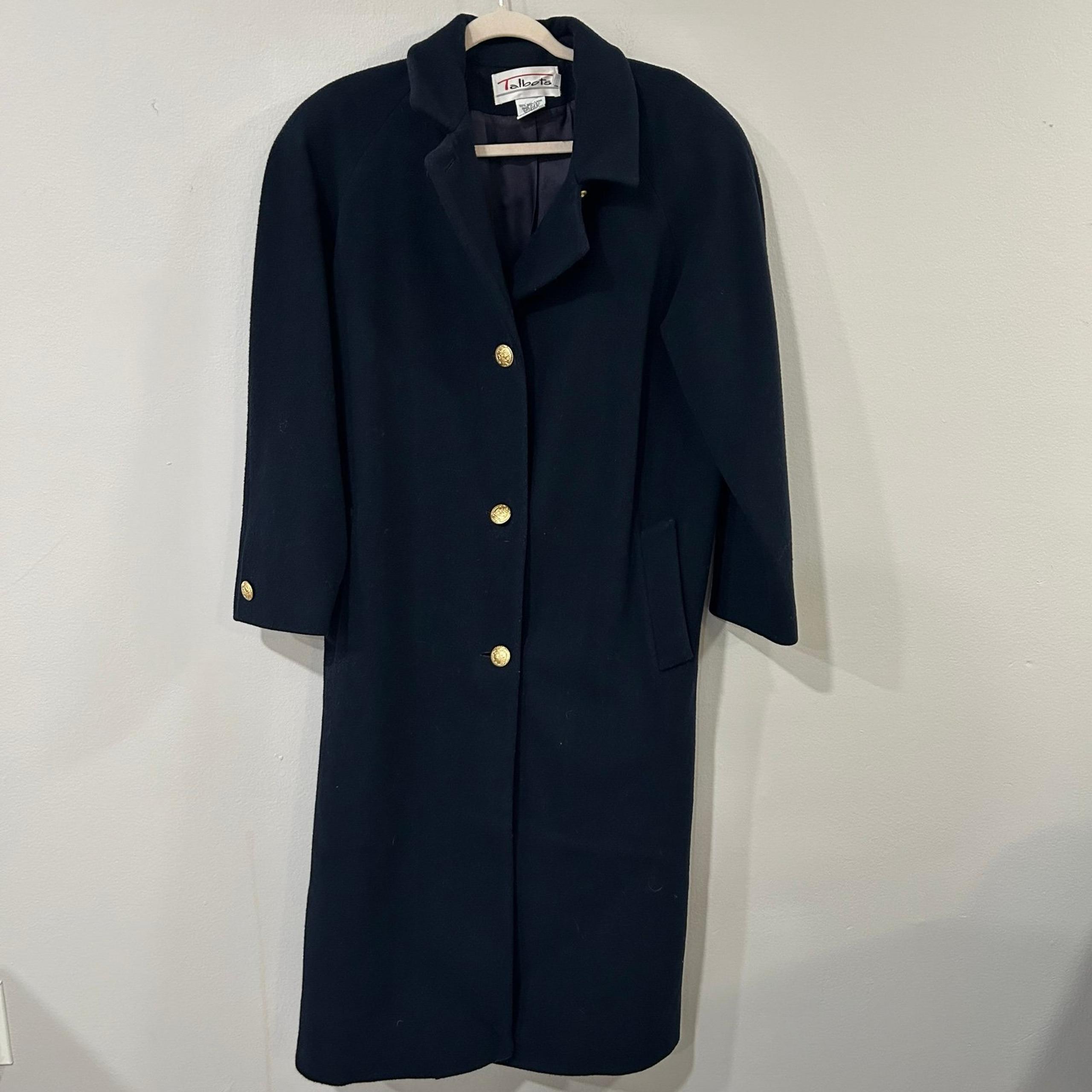 Like New Talbots 100% Wool Full Length Peacoat Jacket