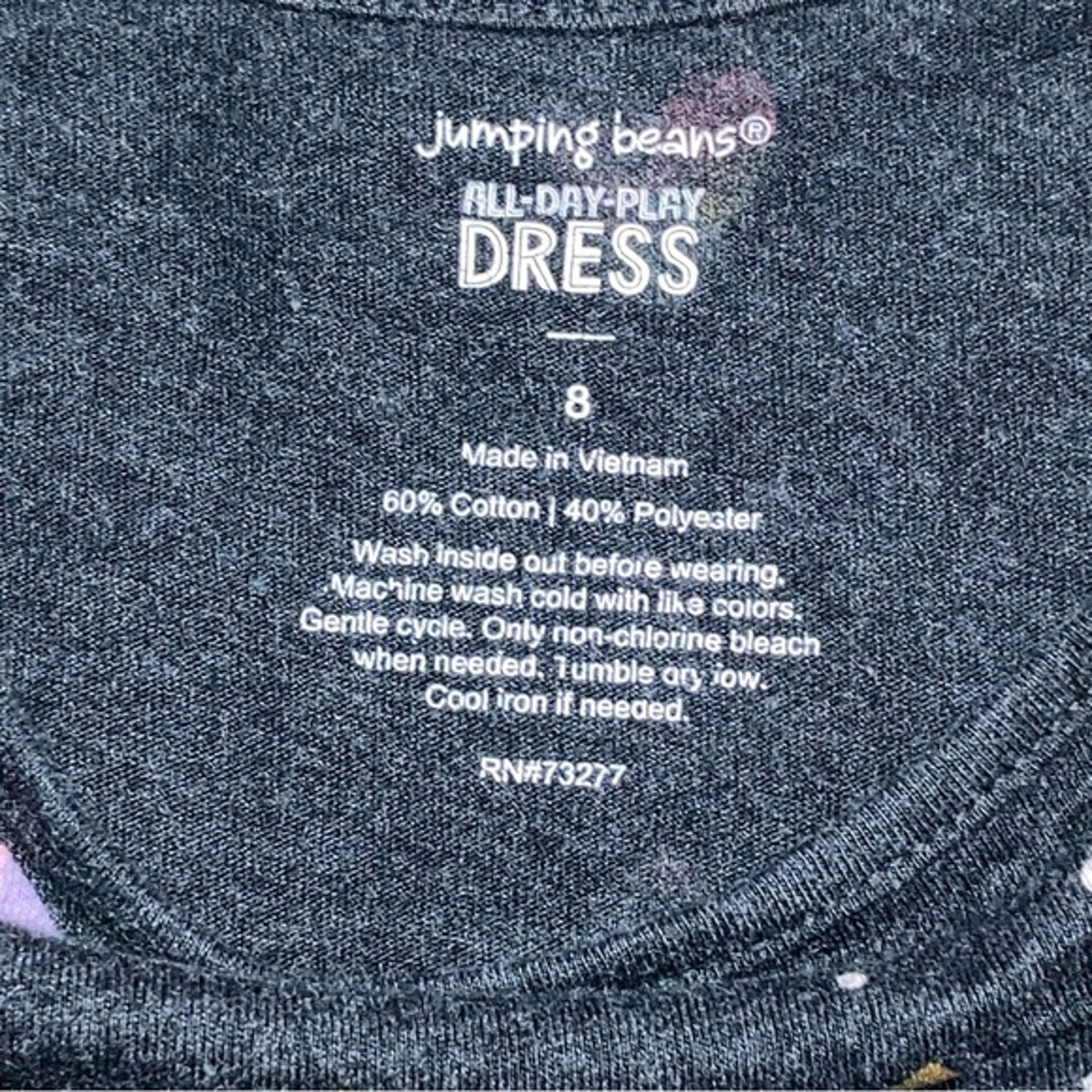 Rainbow Heart Dress Girl’s 8 Fit & Flare Glitter Gray Soft Casual Summer Class