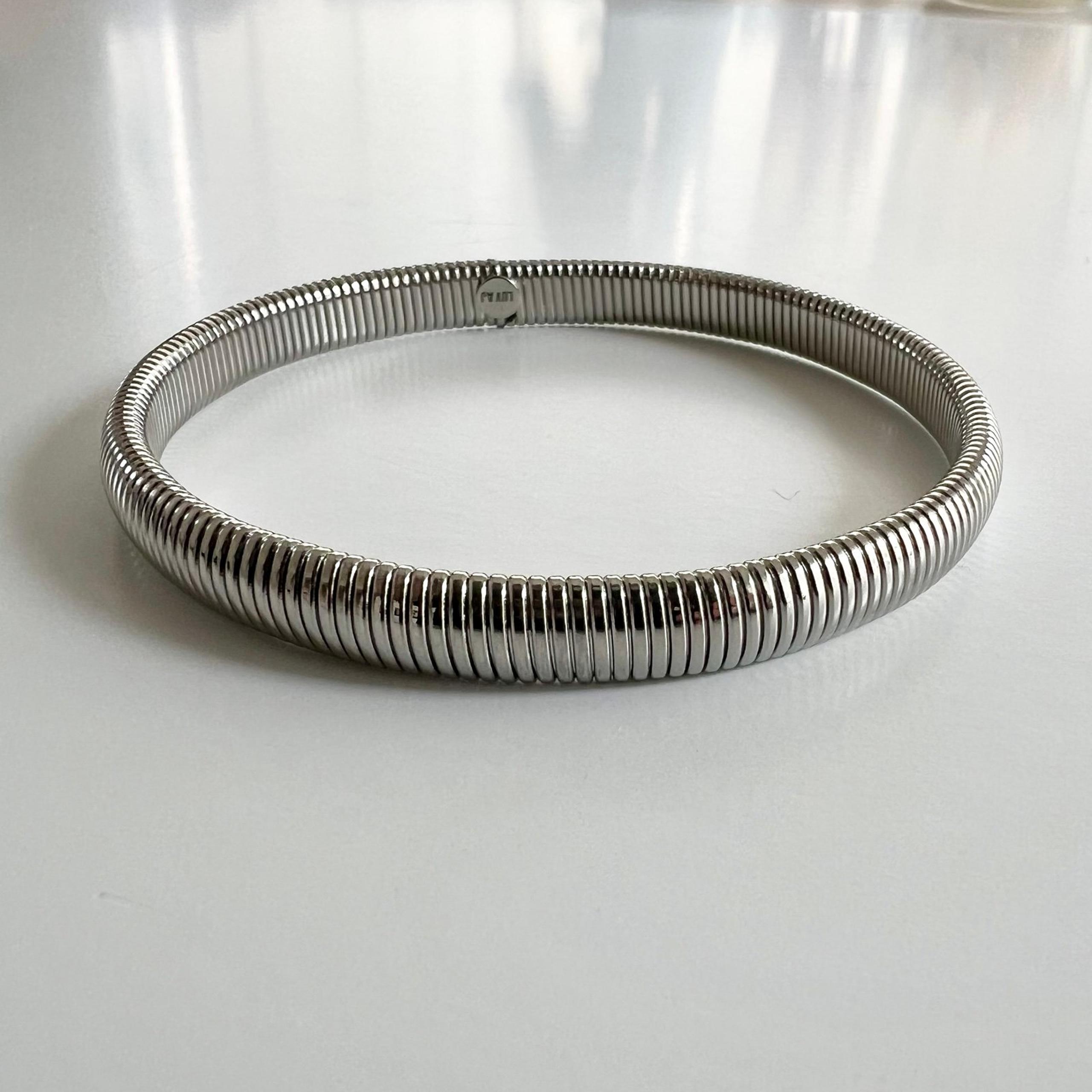 LUV AJ - MINI FLEX SNAKE CHAIN BRACELET- SILVER