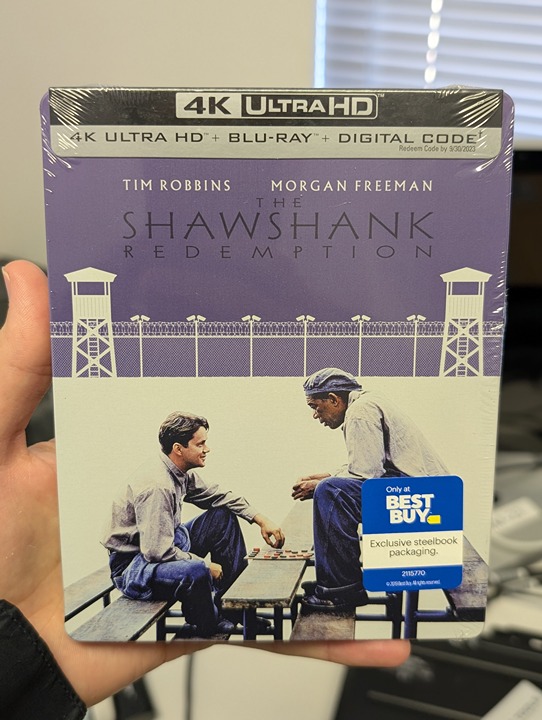 New Sealed. The Shawshank Redemption 4K UHD Steelbook