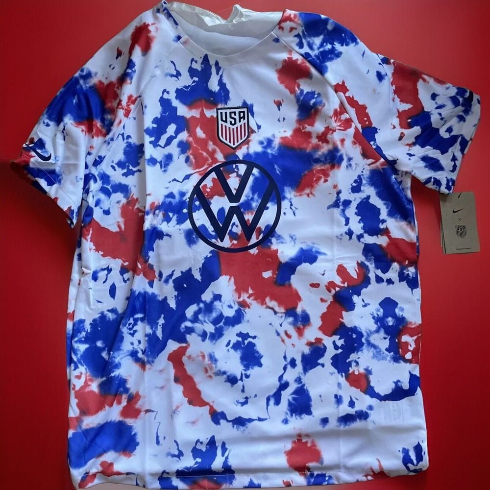 Nike USA Dri-FIT World Cup Pre-Match Soccer Top Jersey USMNT DM9553-101 X-Large