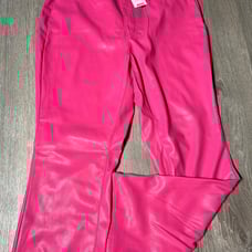 NWT Judy Blue Hot Pink Faux Leather Pants- Tummy Control- 14W