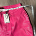 NWT Judy Blue Hot Pink Faux Leather Pants- Tummy Control- 14W