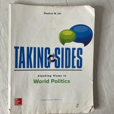 Taking Sides World Politics Text Book eighteenth edition