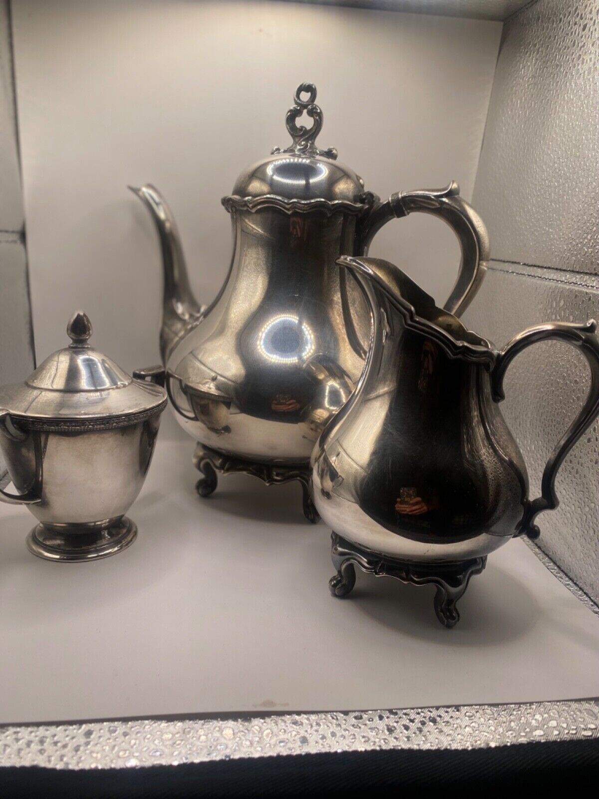 3 pcs Reed Barton / WM Roger’s Silverplate Tea Pot - Creamer - Sugar