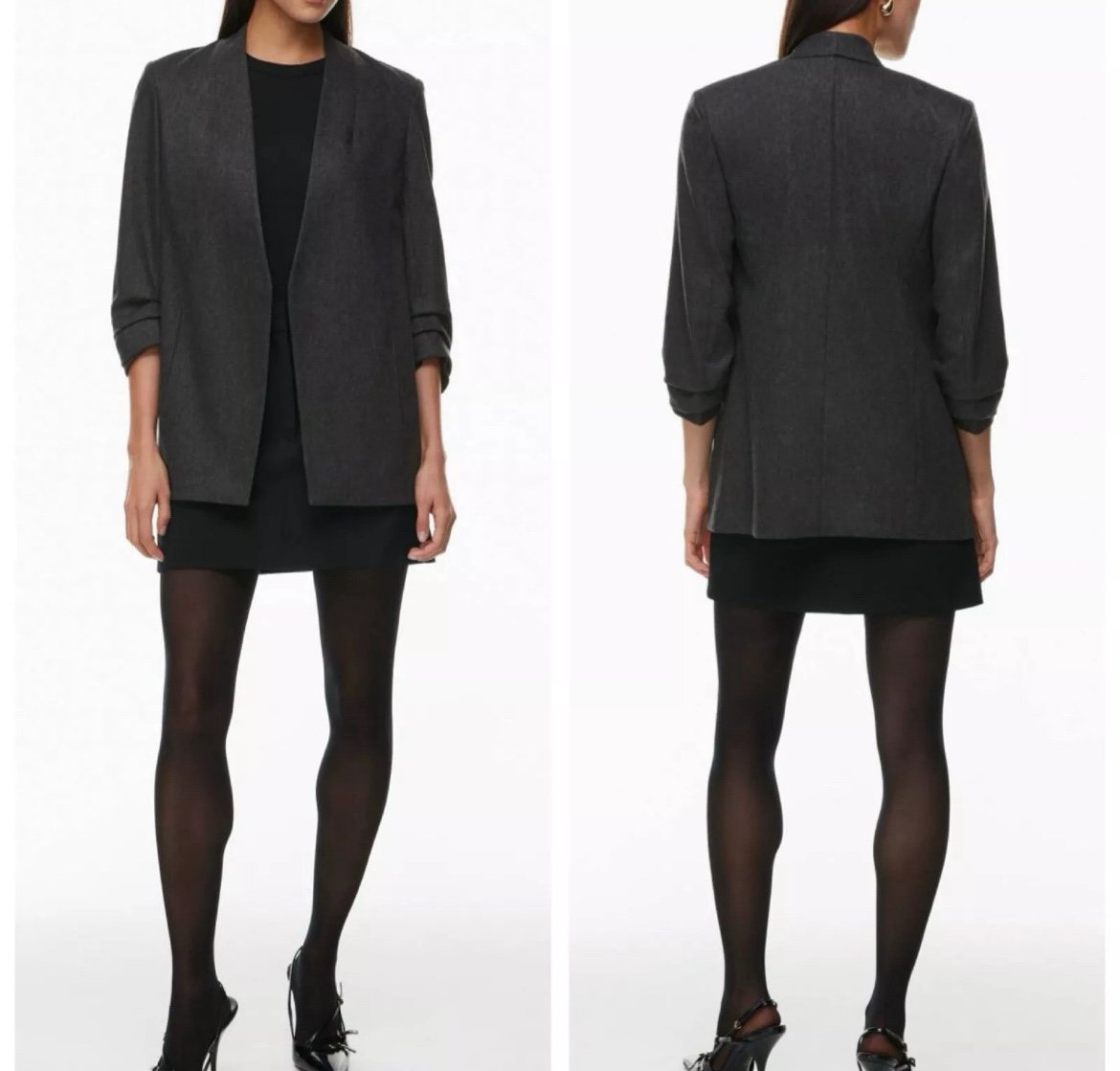 Aritzia Babaton New Power Blazer in Heather Charcoal size 0