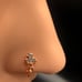 8 piece rose gold dangle nose ring set