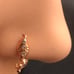 8 piece rose gold dangle nose ring set