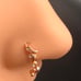 8 piece rose gold dangle nose ring set