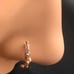 8 piece rose gold dangle nose ring set