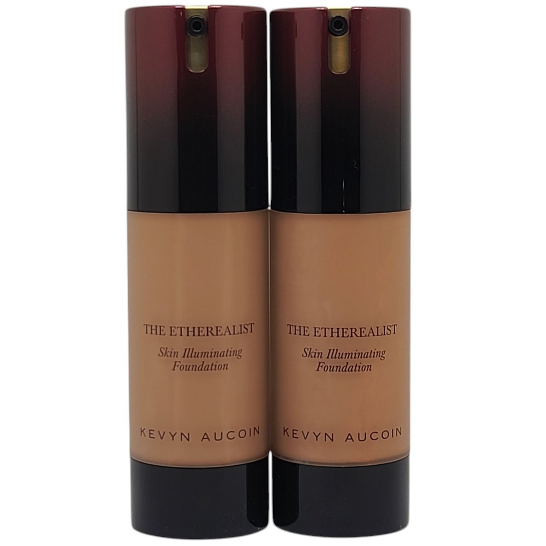 NEW 2 X Kevyn Aucoin The Etherealist Skin Illuminating Foundation Deep EF12