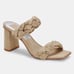 NWT Dolce Vita Pheby Heels in Khaki Silk size 7.5