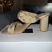 NWT Dolce Vita Pheby Heels in Khaki Silk size 7.5
