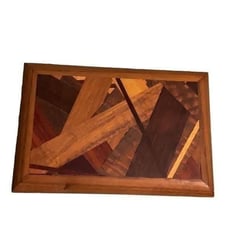 Terry Hansen Vintage Wooden Trinket Box Hinged Lined COA #34107 6x4x2
