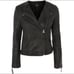 Topshop Quilted Black Faux Leather Moto Biker Jacket