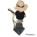 Halloween Animated Skeleton with Banjo Spooky Home Decor Figurine