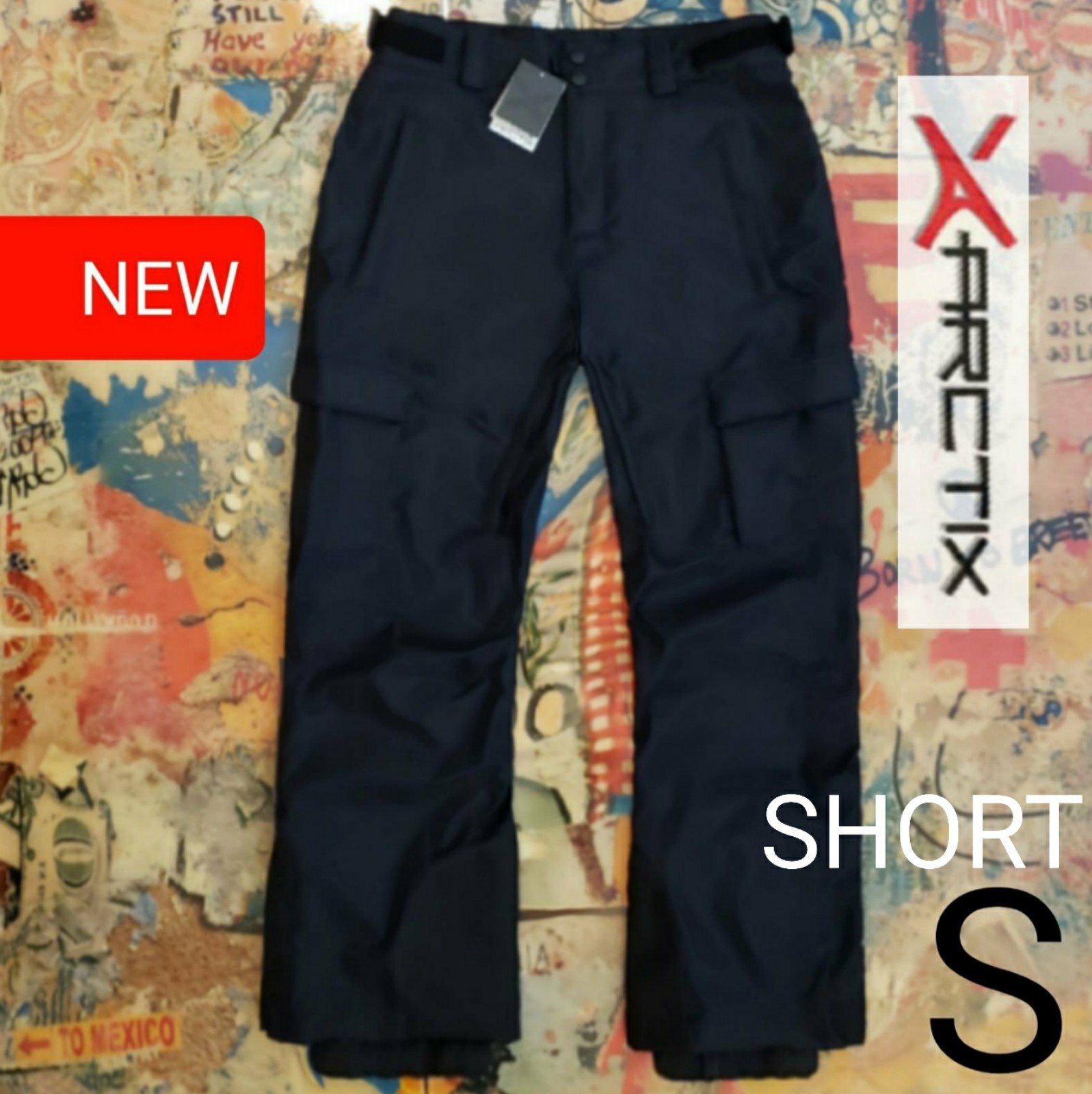 130 New Mens Premium Waterproof Snowboard / Ski Pants + Zip Leg Vents! S SHORT