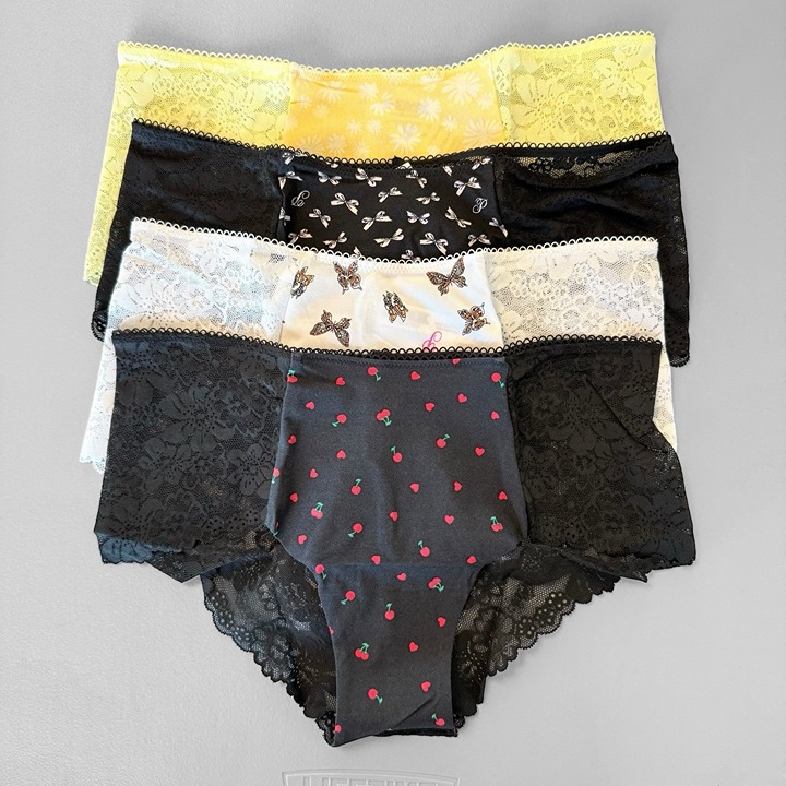 Victoria's Secret PINK Cheeky Lace Panties Womens Medium M LOT OF 4 VS Panty