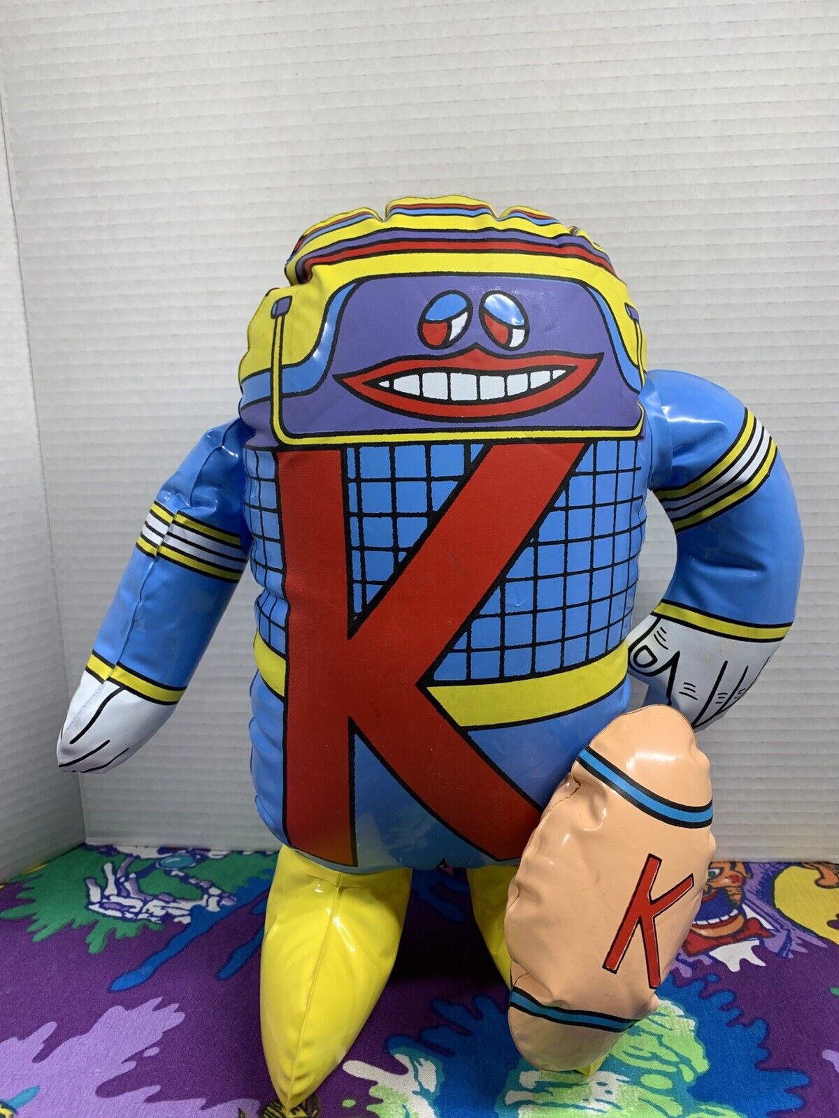 Vintage 1971 The Letter People Inflatable Alphabet LETTER K “kicking” READ