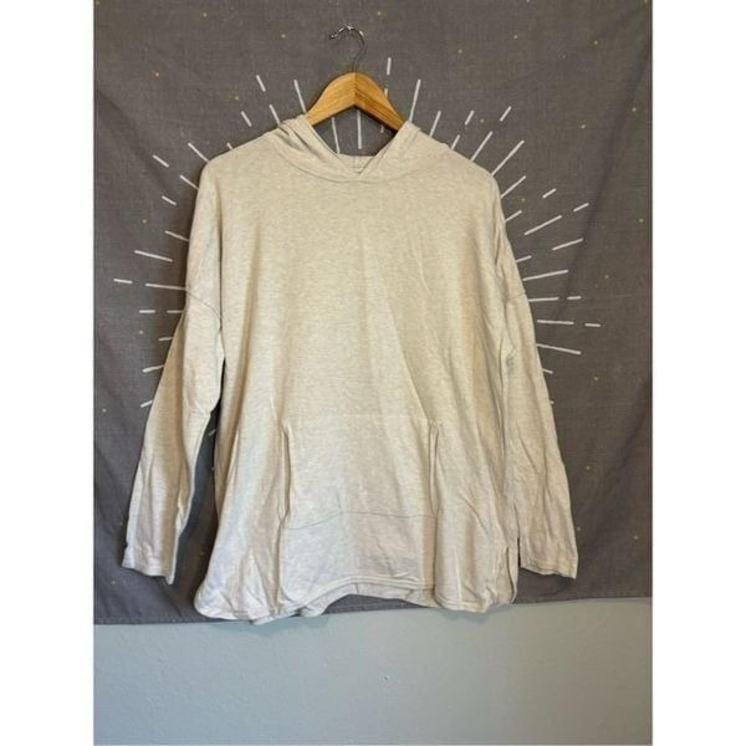 Garnet Hill Cream Organic Cotton Hoodie