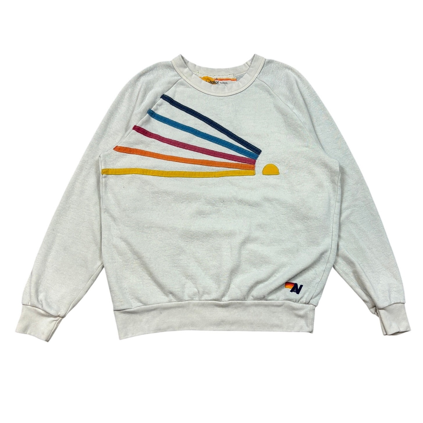 Aviator Nation Daydream Relaxed Crew Sweatshirt Women's Small Loungewear