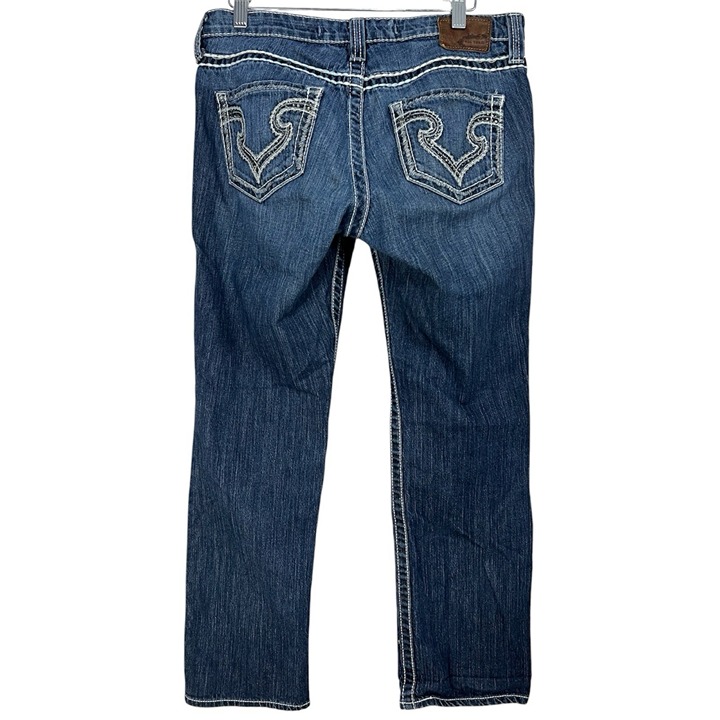 Big Star Maddie Mid Rise Fit Jeans Womens Sz 30 x 27 Blue Bootcut Dark