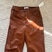 Abercrombie & Fitch Curve Love Ultra High Rise 90s Faux Leather Pants New with t